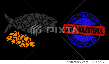 Bicolor Rubber Low Cholesterol Badge And Geometric Mosaic Fish Caviar Icon Bicolor Rubber Low Cholesterol Badge And Geometric Mosaic Fish Caviar Icon 85377175