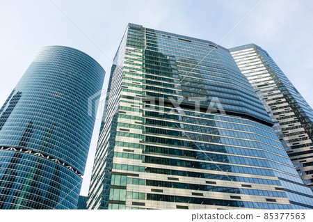 Moscow cityscape modern glass skyscraper Moscow cityscape modern glass skyscraper 85377563