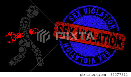Bicolor Grunge Sex Violation Stamp Seal and Geometric Mosaic Thief Steal Spanner Icon Bicolor Grunge Sex Violation Stamp Seal and Geometric Mosaic Thief Steal Spanner Icon 85377811