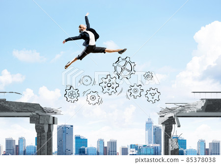 Problem and difficulties overcoming concept. 85378038