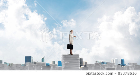 Successful confident business woman in suit. Successful confident business woman in suit. 85378616