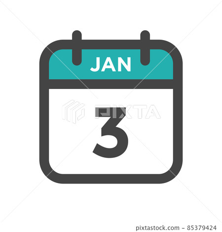 January 3 Calendar Day or Calender Date for Deadlines or Appointment 85379424