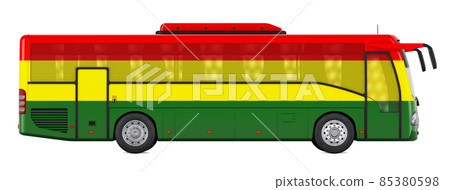 Bus travel in Bolivia, Bolivian bus tours, concept. 3D rendering 85380598