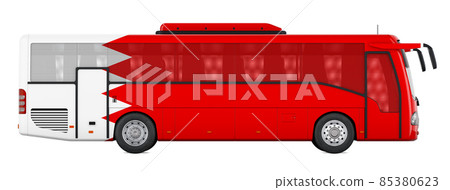 Bus travel in Bahrain, Bahraini bus tours, concept. 3D rendering Bus travel in Bahrain, Bahraini bus tours, concept. 3D rendering 85380623
