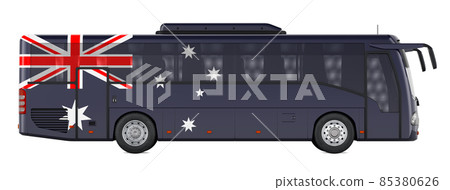 Bus travel in Australia, Australian bus tours, concept. 3D rendering Bus travel in Australia, Australian bus tours, concept. 3D rendering 85380626