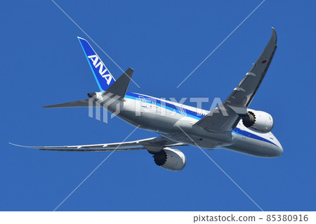 All Nippon Airways (ANA) airliner taking off 85380916