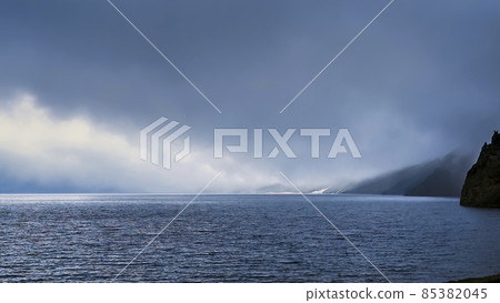 Mt. Baekdu (Mt. Changbai) [Tianchi] Cloudy sky Heaven lake, China / North Korea 85382045
