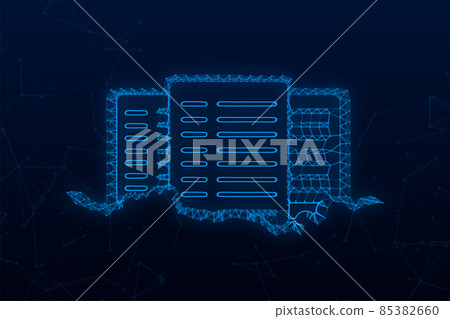 Data center. Mainframe service concept banner, server rack. Server room. Vector stock illustration 85382660