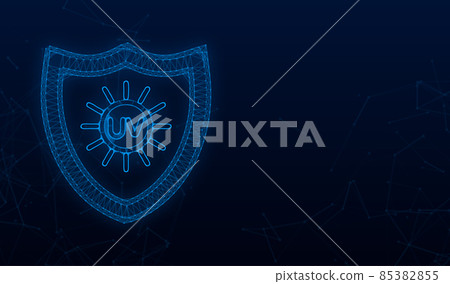 Uv protection. Sun icon symbol. Danger symbol. Uv radiation. Vector stock illustration Uv protection. Sun icon symbol. Danger symbol. Uv radiation. Vector stock illustration 85382855