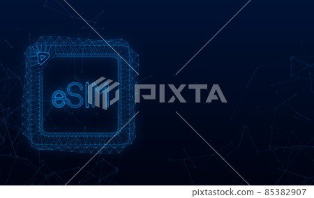 eSIM Embedded SIM card icon symbol concept. new chip mobile cellular communication technology. Vector stock illustration eSIM Embedded SIM card icon symbol concept. new chip mobile cellular communication technology. Vector stock illustration 85382907