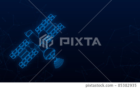 The satellite. Artificial satellites orbiting the planet Earth GPS. Vector stock illustration 85382935