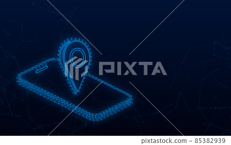 Pin smartphone in 3d style. Vector illustration map. Place symbol. Delivery service. Travel concept 85382939