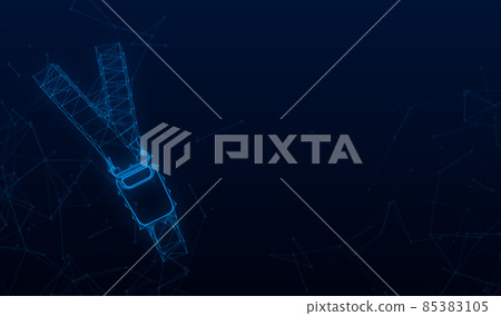 Seat belt. Safety belt of movement on car, airplane. Vector stock illustration Seat belt. Safety belt of movement on car, airplane. Vector stock illustration 85383105