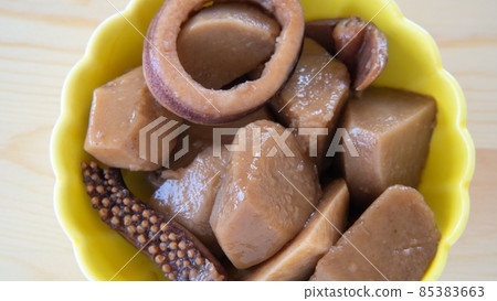Simmered taro and squid Simmered taro and squid 85383663