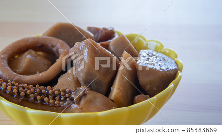 Simmered taro and squid Simmered taro and squid 85383669