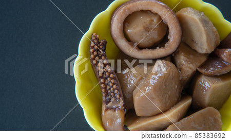 Simmered taro and squid Simmered taro and squid 85383692