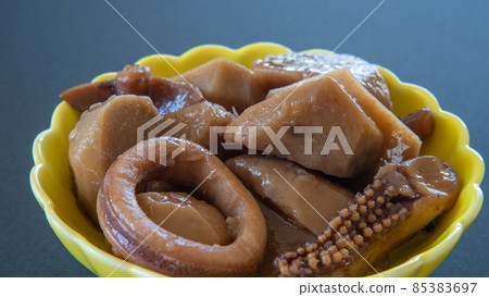 Simmered taro and squid Simmered taro and squid 85383697