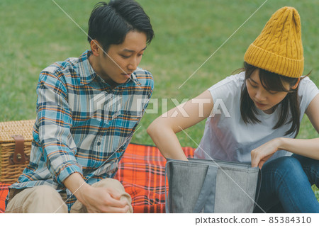 date, couple, picnic 85384310