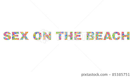 Bright SEX ON THE BEACH Mosaic Text from Stars 85385751