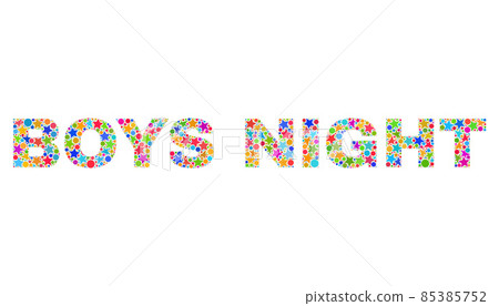 Bright BOYS NIGHT Mosaic Text from Stars Bright BOYS NIGHT Mosaic Text from Stars 85385752