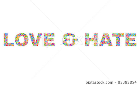 Bright LOVE & HATE Mosaic Text from Stars Bright LOVE & HATE Mosaic Text from Stars 85385854