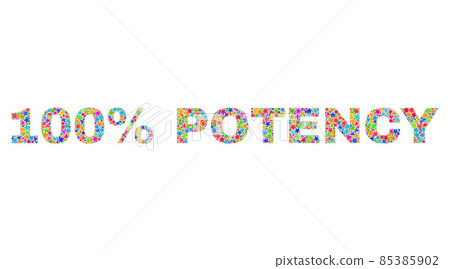 Bright 100% POTENCY Mosaic Text from Stars 85385902