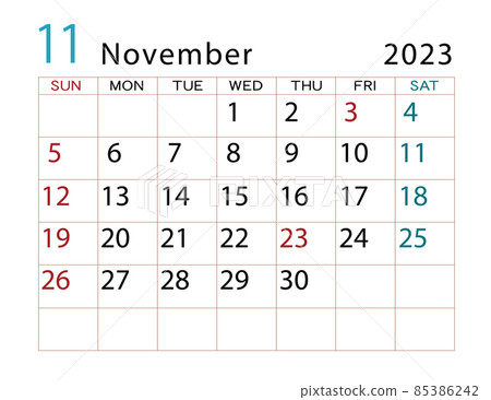 2023 Calendar November 2023 Calendar November 85386242