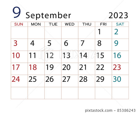 2023 calendar September 2023 calendar September 85386243