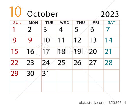2023 calendar October 2023 calendar October 85386244