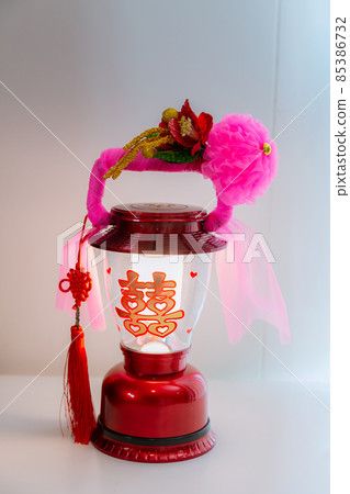 Lamp in the Chinese Wedding. Lantern for Chinese wedding ceremony. A traditional wedding symbol. Lamp in the Chinese Wedding. Lantern for Chinese wedding ceremony. A traditional wedding symbol. 85386732