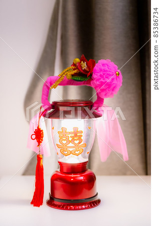 Lamp in the Chinese Wedding. Lantern for Chinese wedding ceremony. A traditional wedding symbol. Lamp in the Chinese Wedding. Lantern for Chinese wedding ceremony. A traditional wedding symbol. 85386734