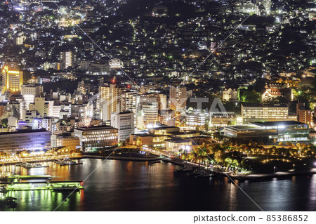 長崎縣長崎市灣區稻佐山世界三大夜景長崎 長崎縣長崎市灣區稻佐山世界三大夜景長崎 85386852
