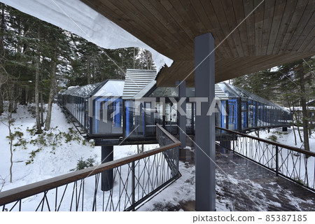 Air corridor passage in Hokkaido in winter 85387185