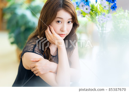 Female beauty beauty make-up living skin care 85387670