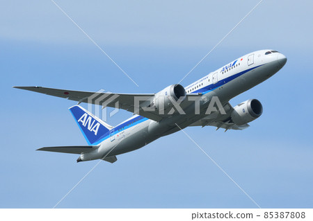 All Nippon Airways (ANA) passenger plane taking off from Narita Airport All Nippon Airways (ANA) passenger plane taking off from Narita Airport 85387808