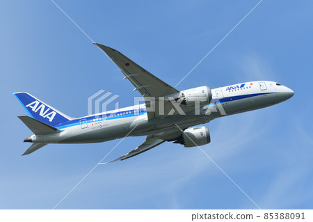 從成田機場起飛的全日空航空公司 (ANA) 客機 從成田機場起飛的全日空航空公司 (ANA) 客機 85388091