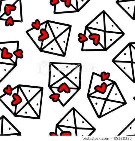 seamless pattern of envelope with romantic message seamless pattern of envelope with romantic message 85388353