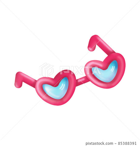 Simple pink heart shaped glasses Simple pink heart shaped glasses 85388391