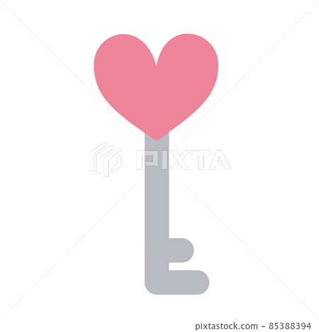 key with pink heart. Vector illustration key with pink heart. Vector illustration 85388394