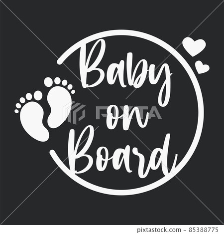 Baby on board car rear window sticker silhouette design 85388775