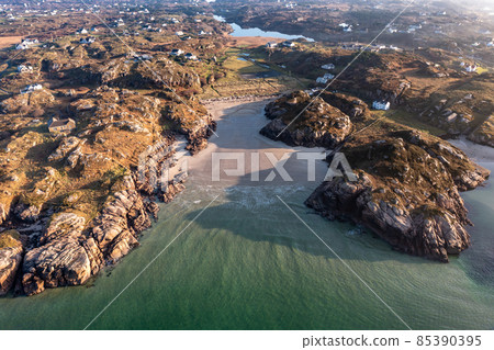 The beautiful Cloughglass bay and beach by Burtonport in County Donegal - Ireland 85390395