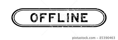 Grunge black offline word rubber seal stamp on white background Grunge black offline word rubber seal stamp on white background 85390463