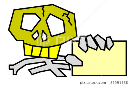 顯示消息的人體骨骼插圖 顯示消息的人體骨骼插圖 85391588