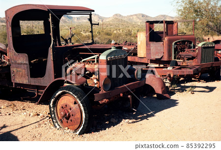 Derelict abandoned trucks 85392295