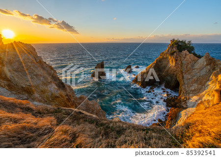 [Shizuoka Prefecture] Koganezaki Horse Rock Suruga Bay Nishiizu Sunset 85392541
