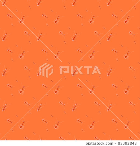 Ants seamless pattern. Insects on colorful background. Vector illustration for textile 85392848