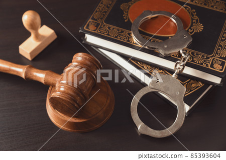 Crime and violence concept with handcuffs 85393604