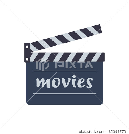 vector illustration of cartoon clapper cinema isolated 85393773
