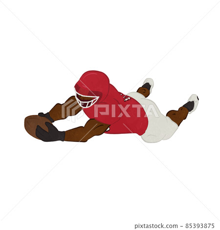 Illustration of American football goal scene 02 85393875
