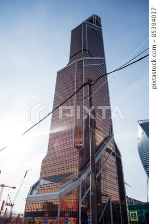 Moscow cityscape modern glass skyscraper Moscow cityscape modern glass skyscraper 85394017